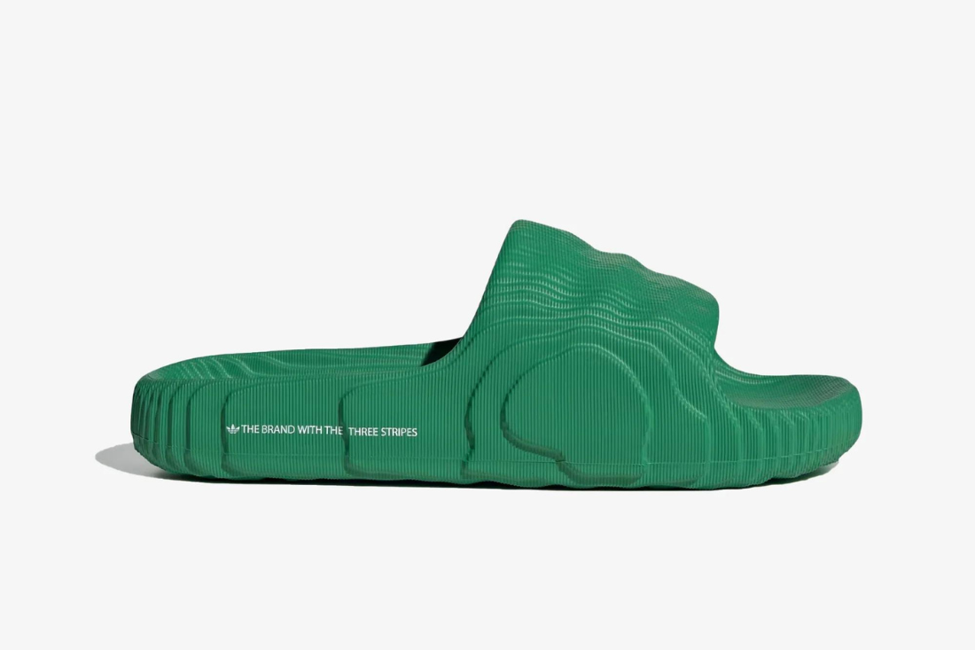 adilette green white