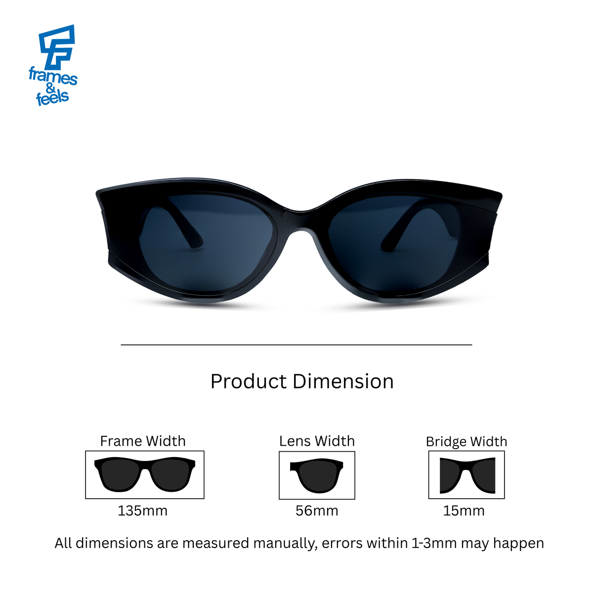 THE STATEMENT SUNGLASSES- Crow Black