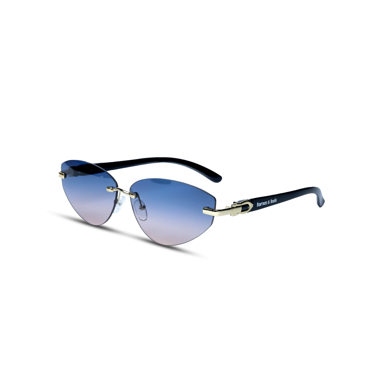 THE NOMAD SUNGLASSES- Gold Artic Blue