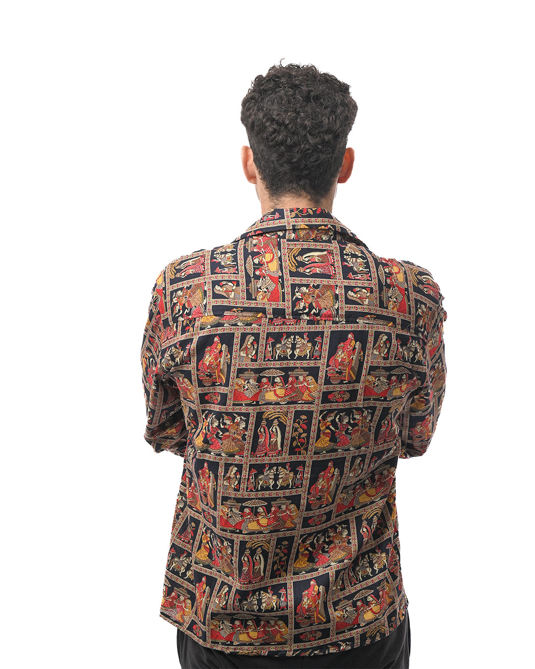 Heritage Narrative Button Down Shirt - Black