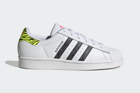 ADIDAS ORIGINALS SUPERSTAR SHOES Cloud White / Core Black / Solar Yellow