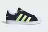 ADIDAS Originals SUPERSTAR SHOES 'Core Black / Pulse Lime / Cloud White'