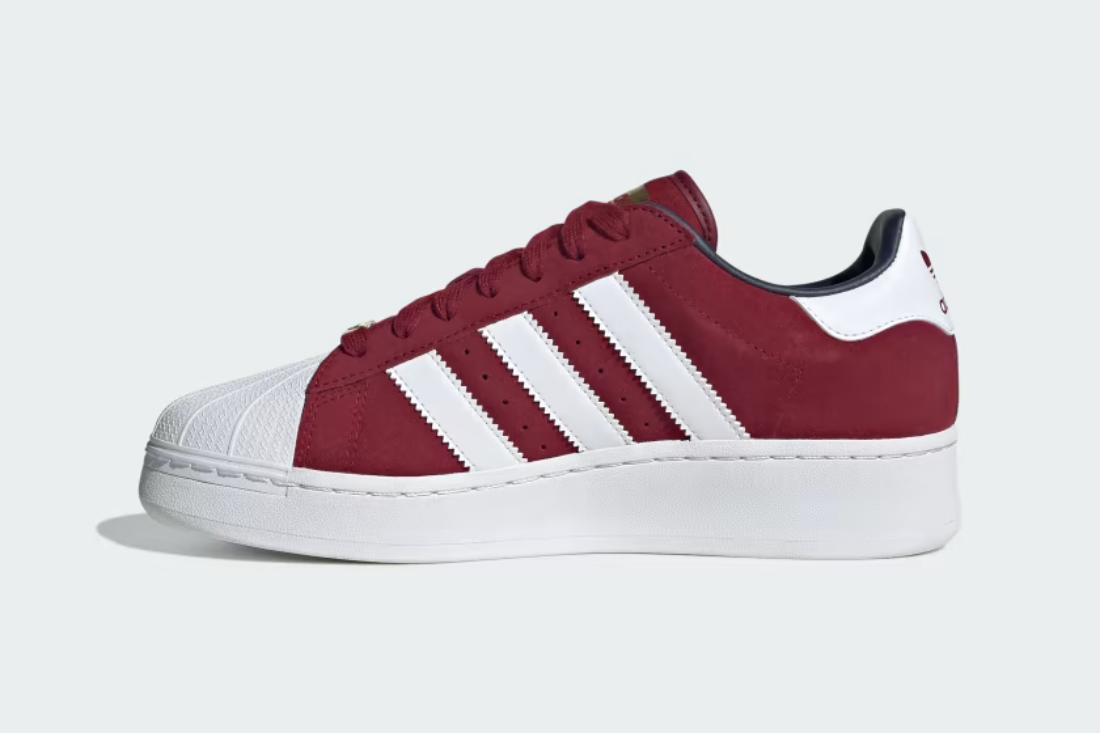 If9121 ADIDAS Originals SUPERSTAR XLG SHOES 'Collegiate Burgundy / Cloud Whit ...