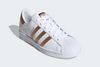 ADIDAS ORIGINALS SUPERSTAR SHOES Cloud White / Copper Metallic / Core Black