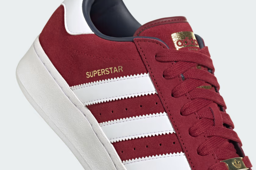 If9121 ADIDAS Originals SUPERSTAR XLG SHOES 'Collegiate Burgundy / Cloud Whit ...