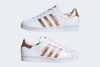 ADIDAS ORIGINALS SUPERSTAR SHOES Cloud White / Copper Metallic / Core Black