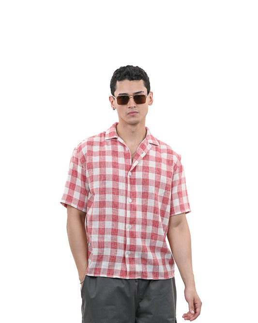 Red Gingham Summer Shirt