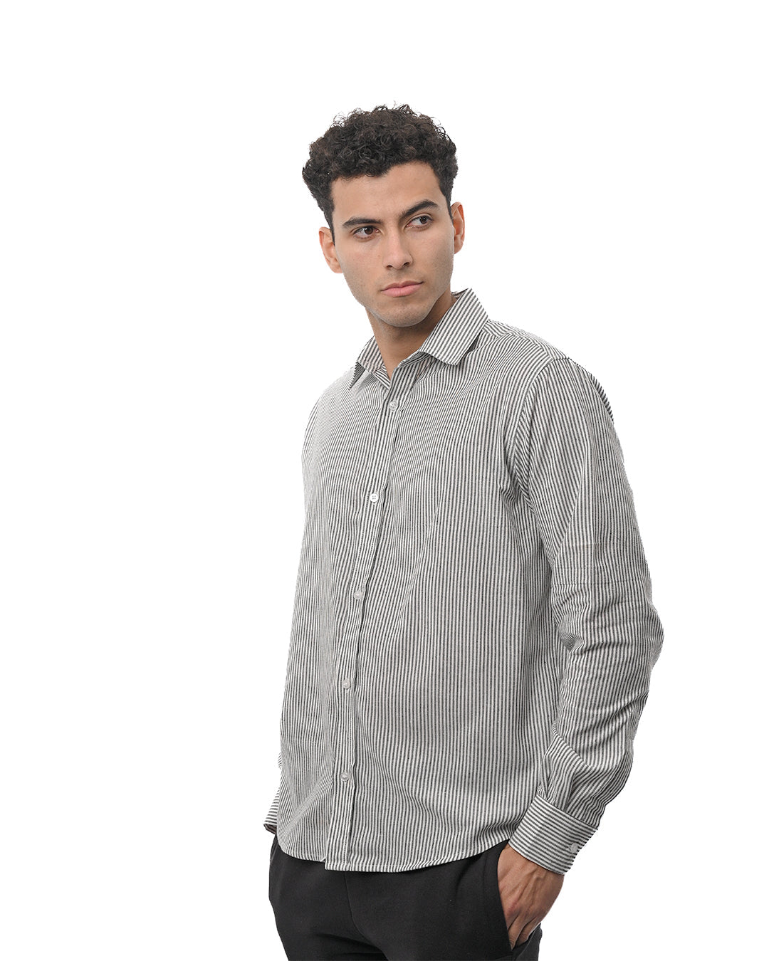 Strip Shirt - Black