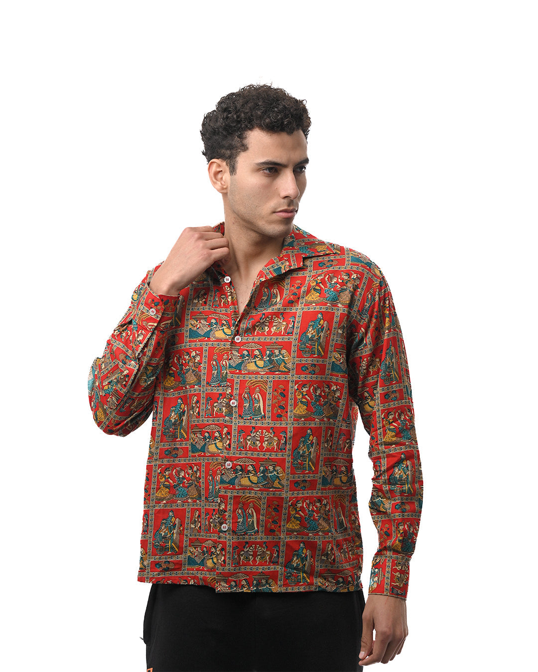 Regal Medallion Shirt - Red