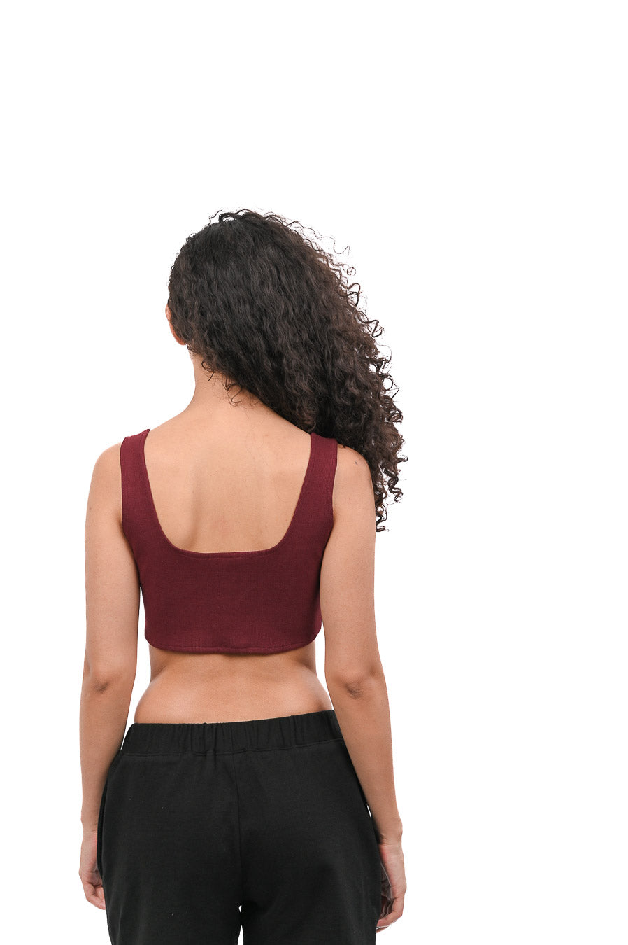 Cropped Crop Top - Wine