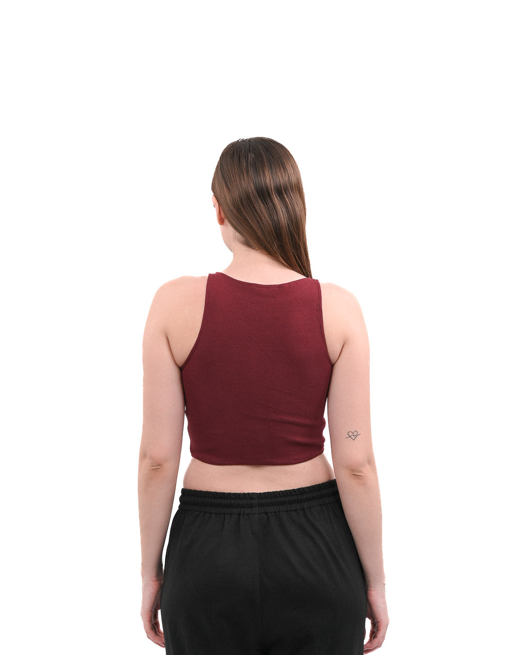 High Shoulder Top - Wine