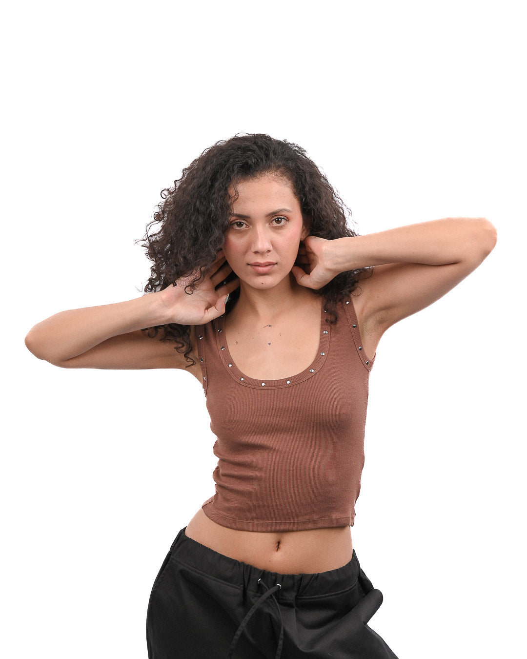Mocha Rivet Tank Top