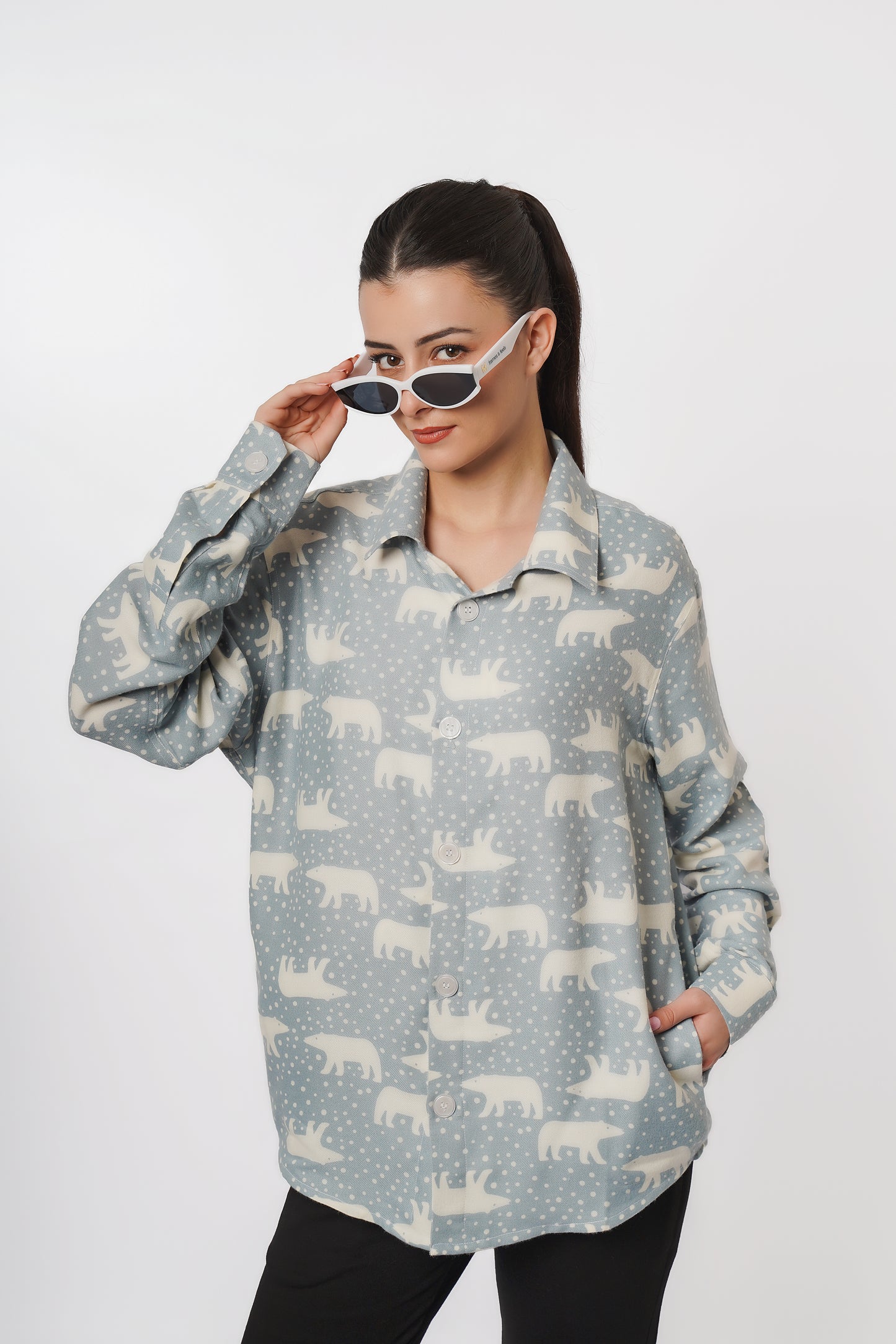 Moonwalk Bear Flannel Shirt