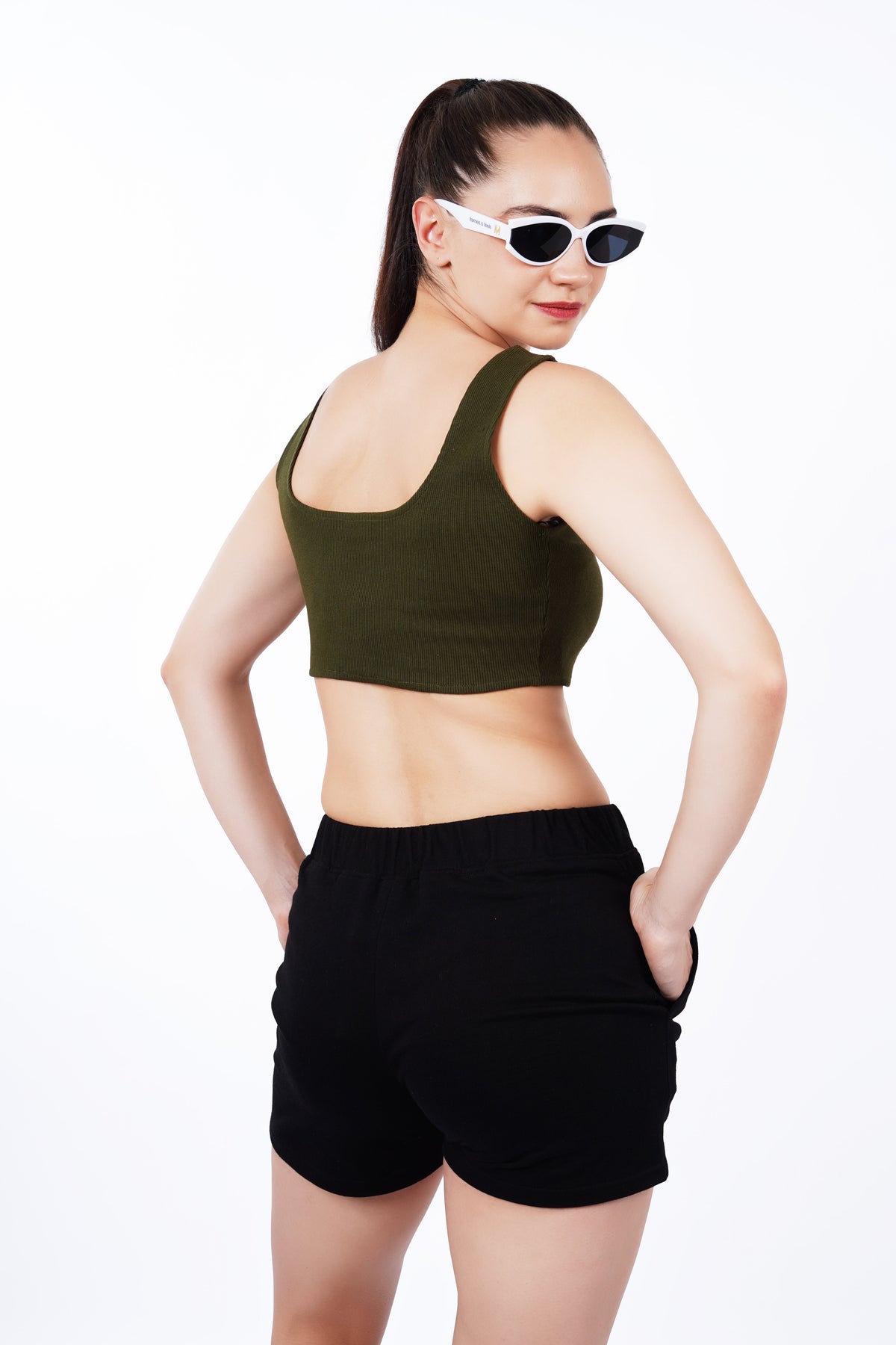 Metal Tag Shorts - Black