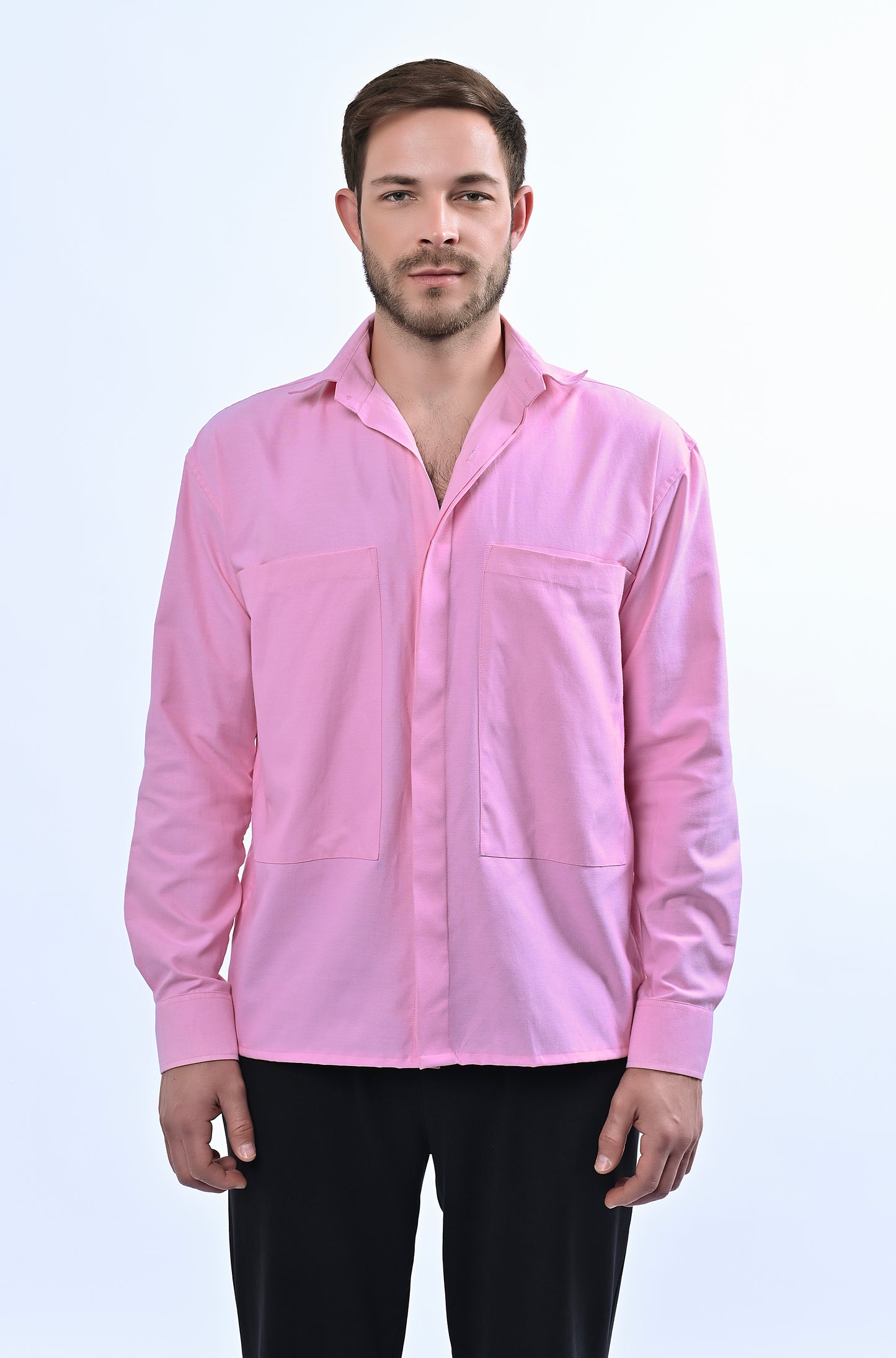 Blush Pink - Double Pocket Shirt