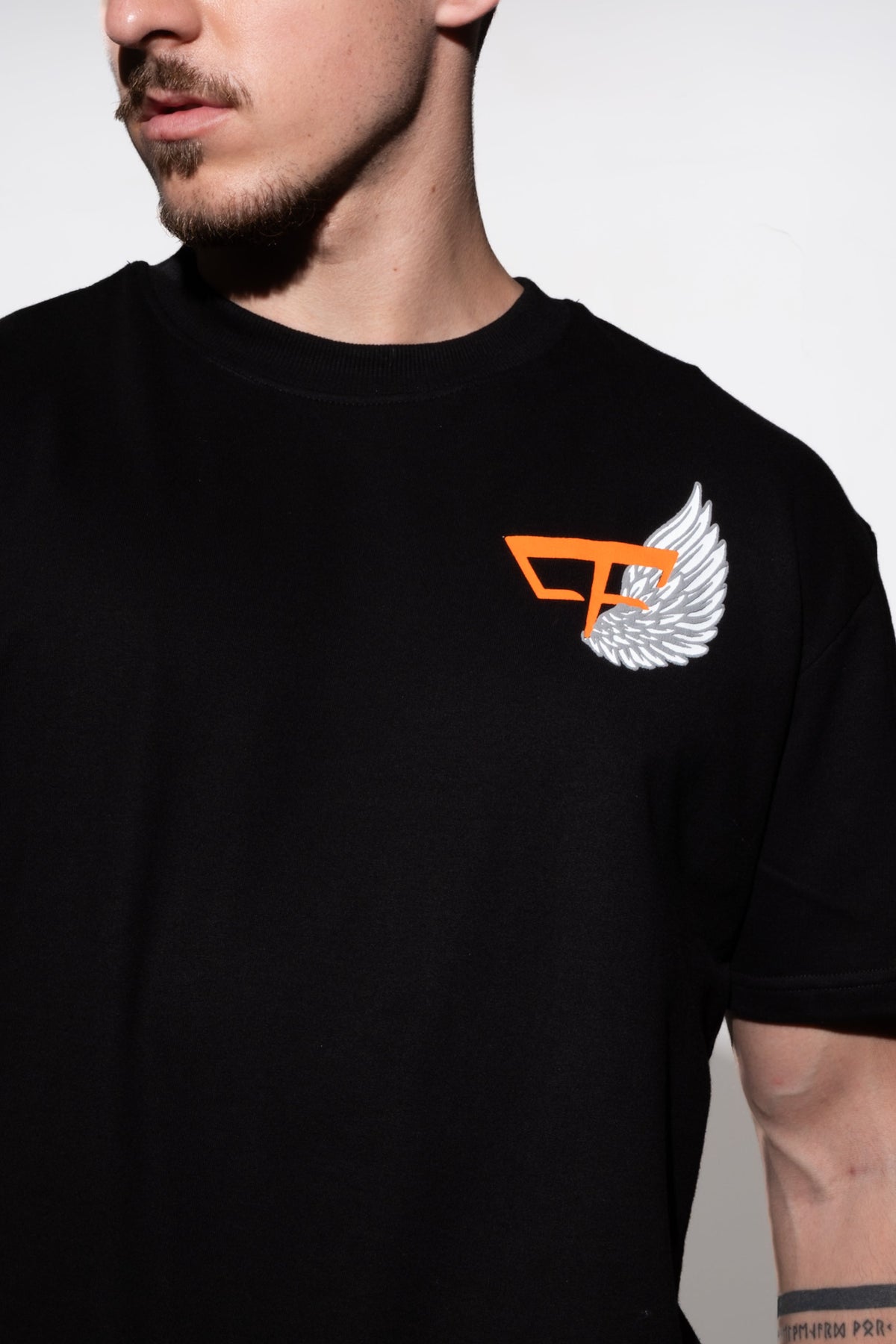 Angel Wings Tee – Jet Black