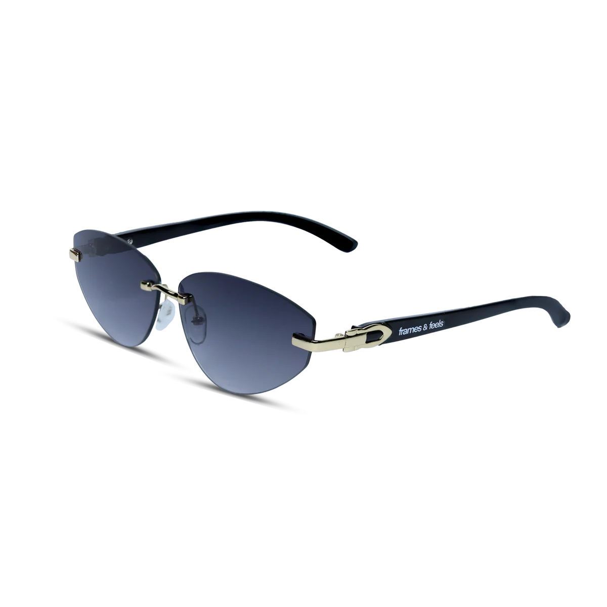 THE NOMAD SUNGLASSES- Gold Midnight Blue